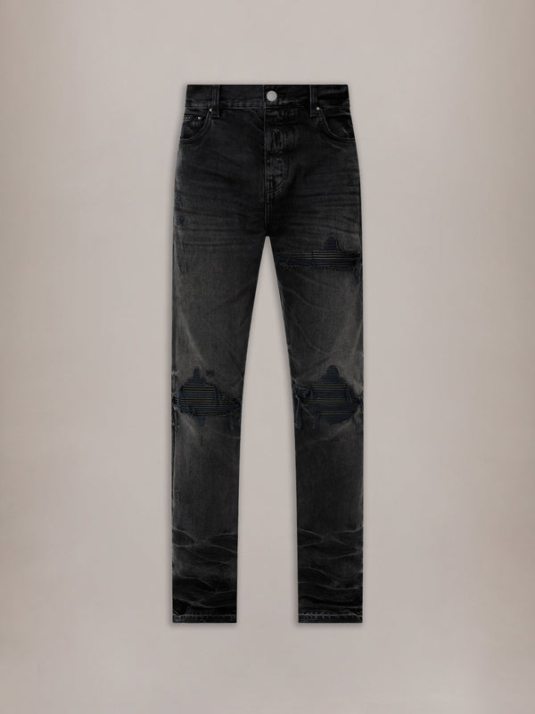 LEATHER STRAIGHT MX1 JEAN - Vintage Black