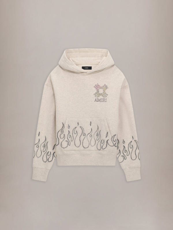 MA QUAD FLAMES OVERSIZED HOODIE - Ivory