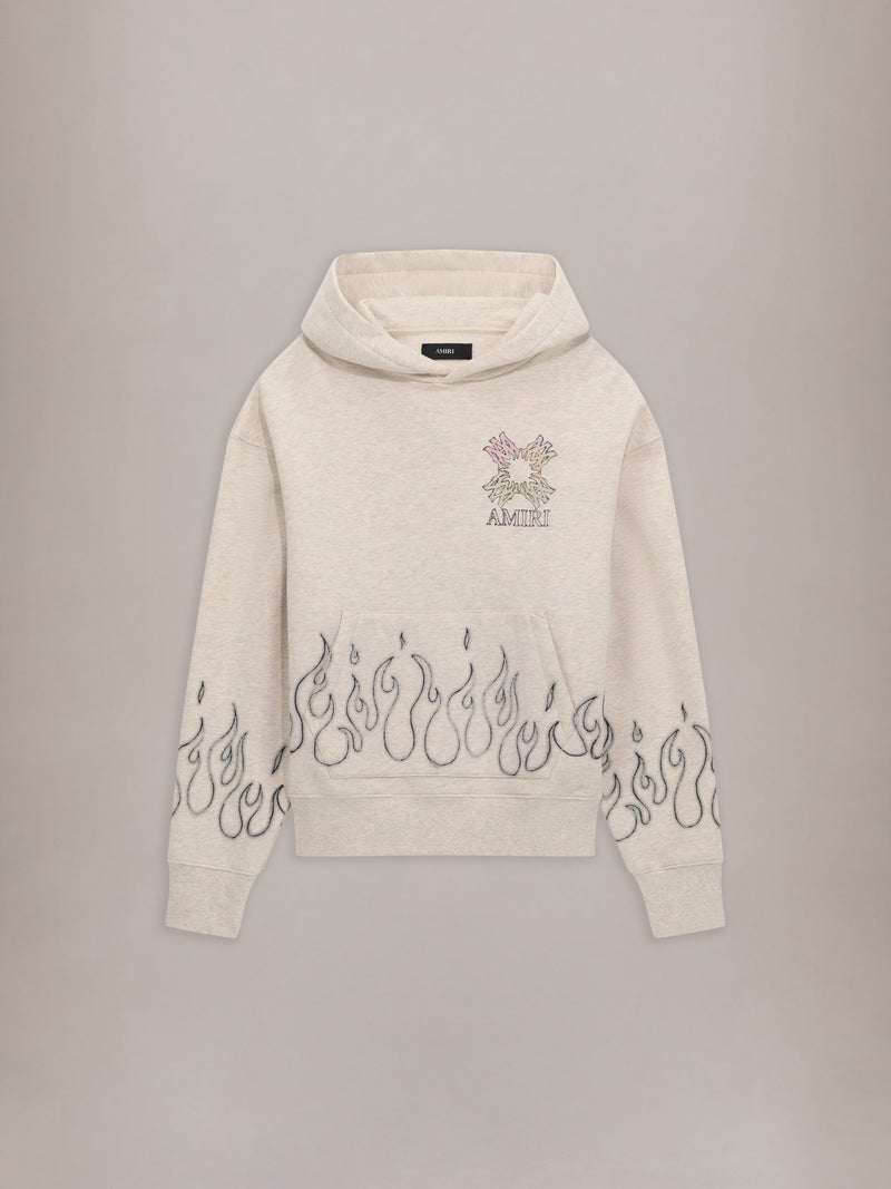 MA QUAD FLAMES OVERSIZED HOODIE - Ivory