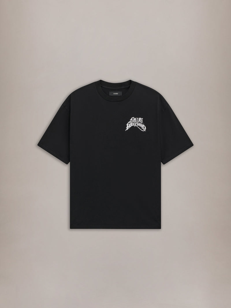 AMIRI HOLLYWOOD LIGHTWEIGHT JERSEY SKATE TEE - Black