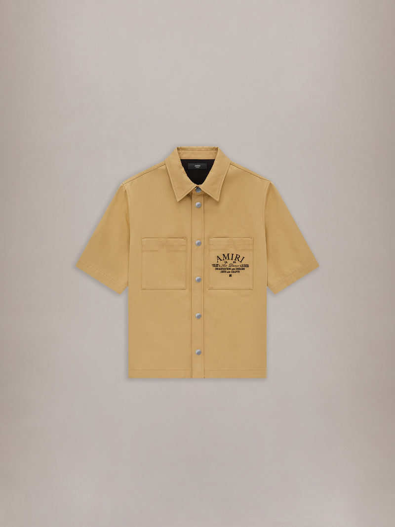 AMIRI ARTS DISTRICT CAMP SHIRT - SEPIA TINT