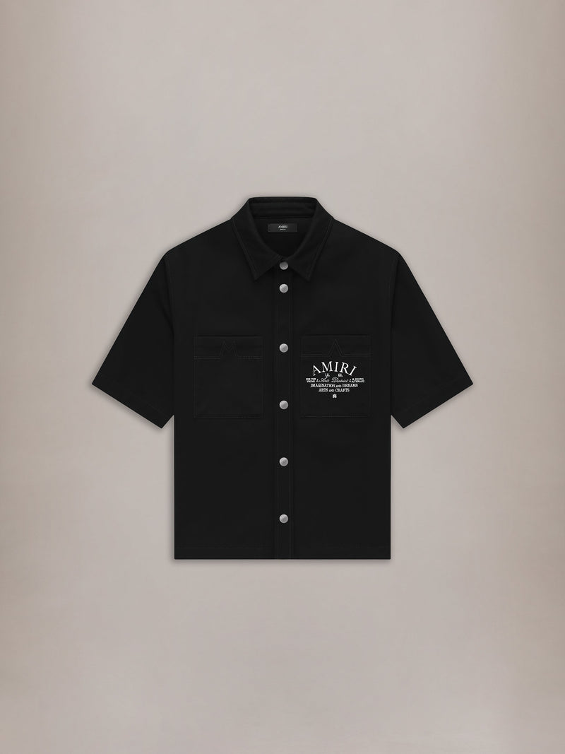 AMIRI ARTS DISTRICT CAMP SHIRT - BLACK