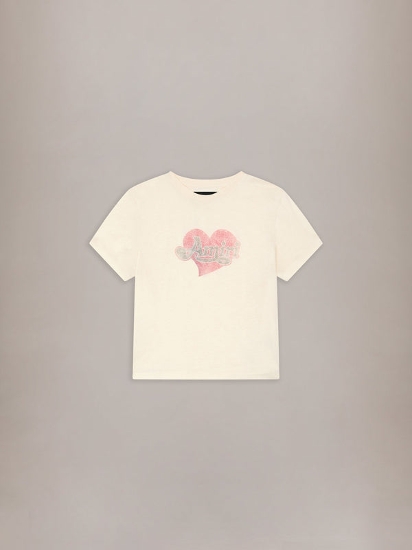WOMEN'S AMIRI HEART TEE - Alabaster