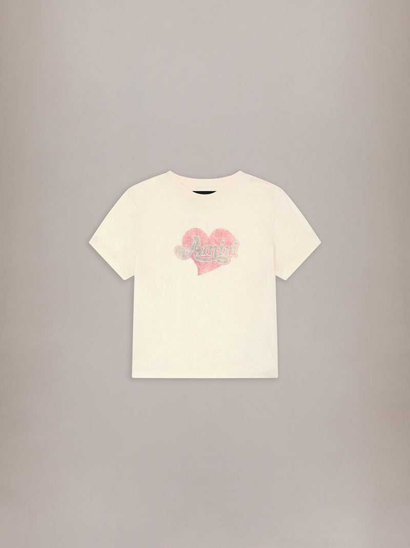WOMEN'S AMIRI HEART TEE - Alabaster