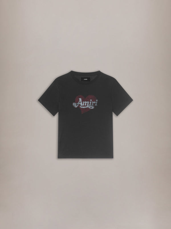WOMEN'S AMIRI HEART TEE - Black