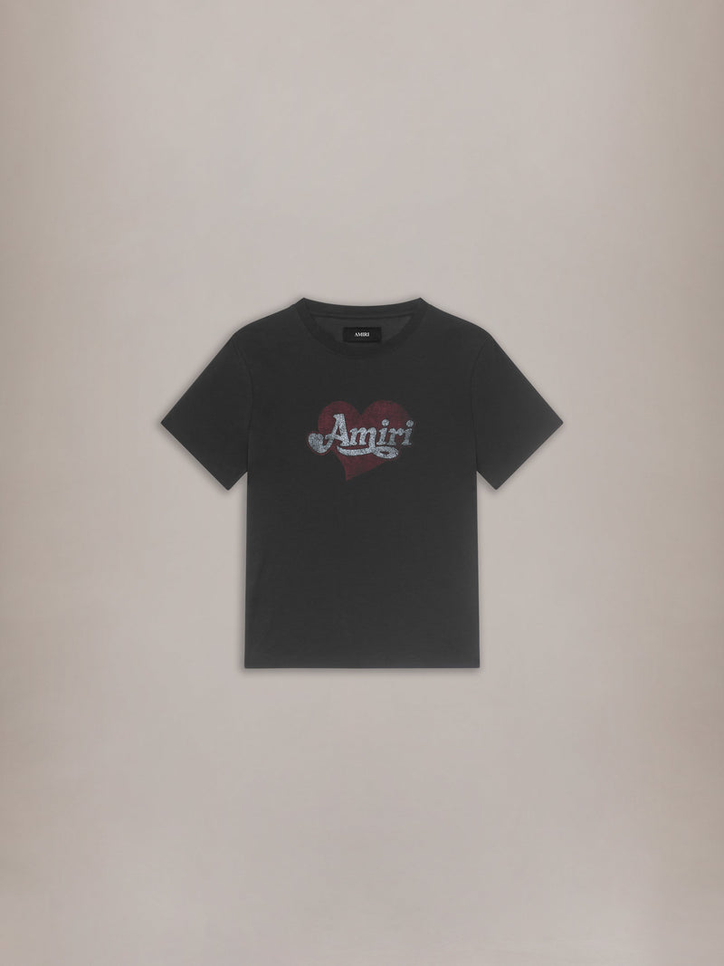 WOMEN'S AMIRI HEART TEE - Black