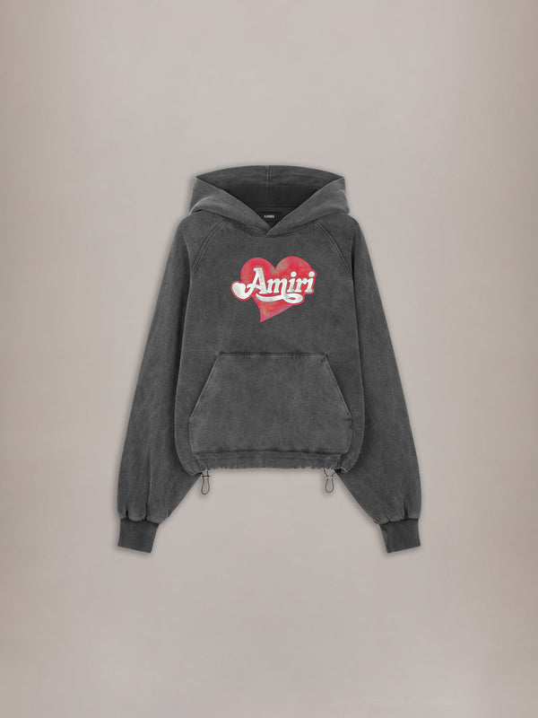 WOMEN'S AMIRI HEART HOODIE - Black