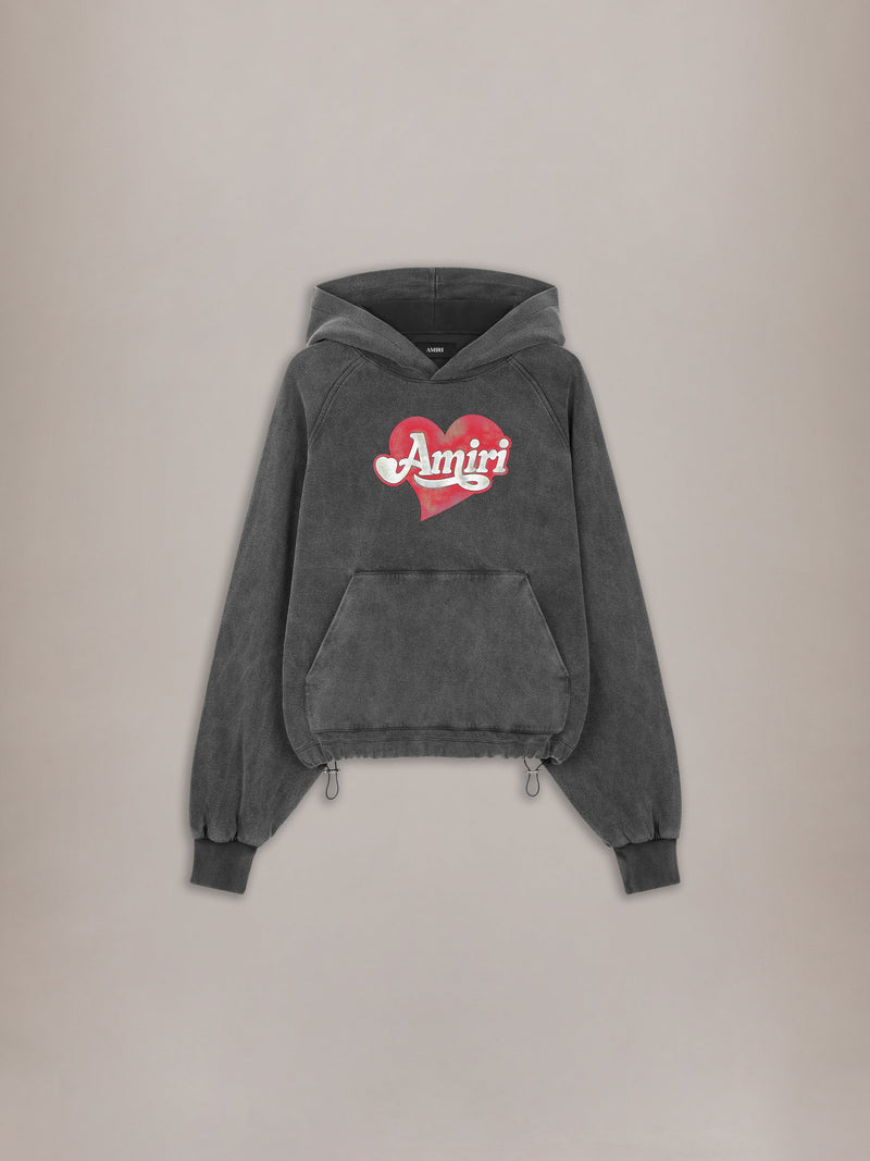 WOMEN'S AMIRI HEART HOODIE - Black