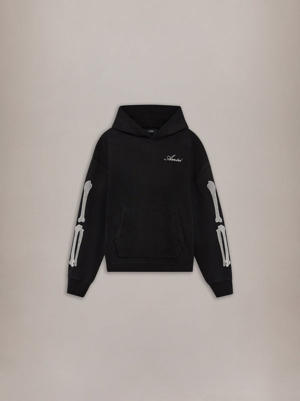 BONES OVERSIZED HOODIE - Black