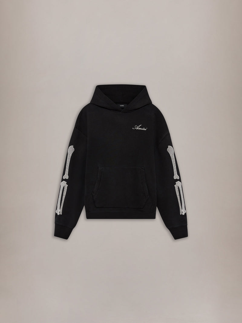BONES OVERSIZED HOODIE - Black
