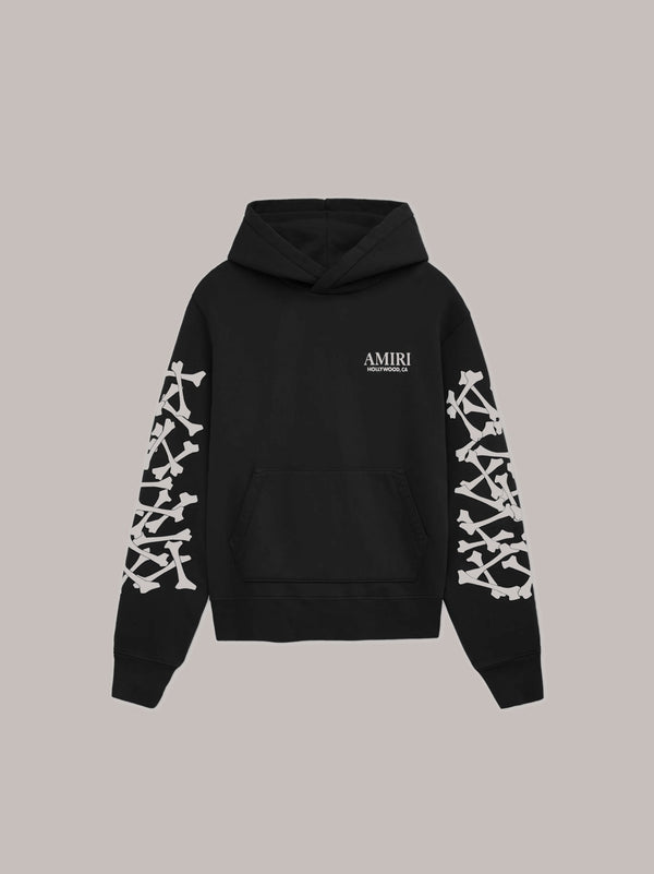 BONES STACKED HOODIE - Black