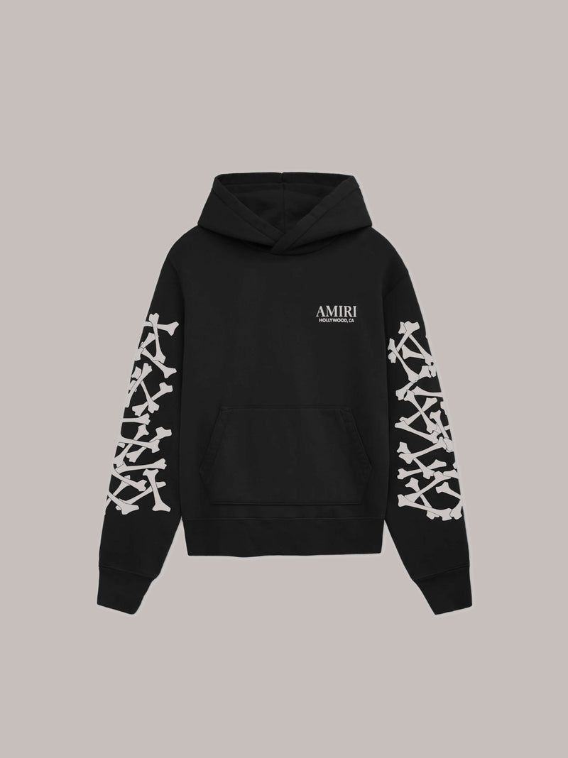 BONES STACKED HOODIE - Black